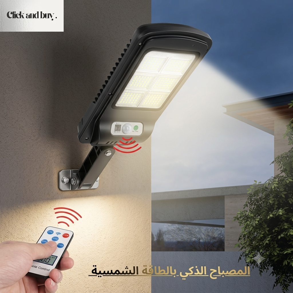 LED المصباح الذكي بالطاقة الشمسية